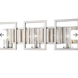 NEW Modern 3-Light Bathroom Vanity Light | White Gold & Glass | $99 - Golden Lighting