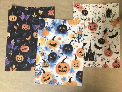 Halloween Card Bases 3 Lots of 50 - 4 7/8” x 5 7/8” See Pictures for All Designs, PICK