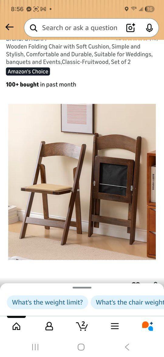 2 classic wood folding chairs