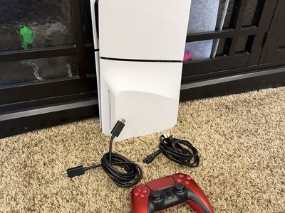 Sony PlayStation 5 Disc Edition Console with Red DualSense Controller and Cables