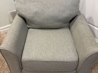 Light Blue Upholstered Armchair / Accent Chair