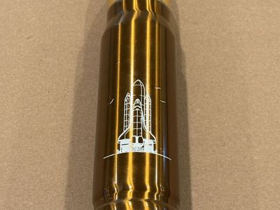 Bullet-Shaped flask - Gold with Space Shuttle Graphic