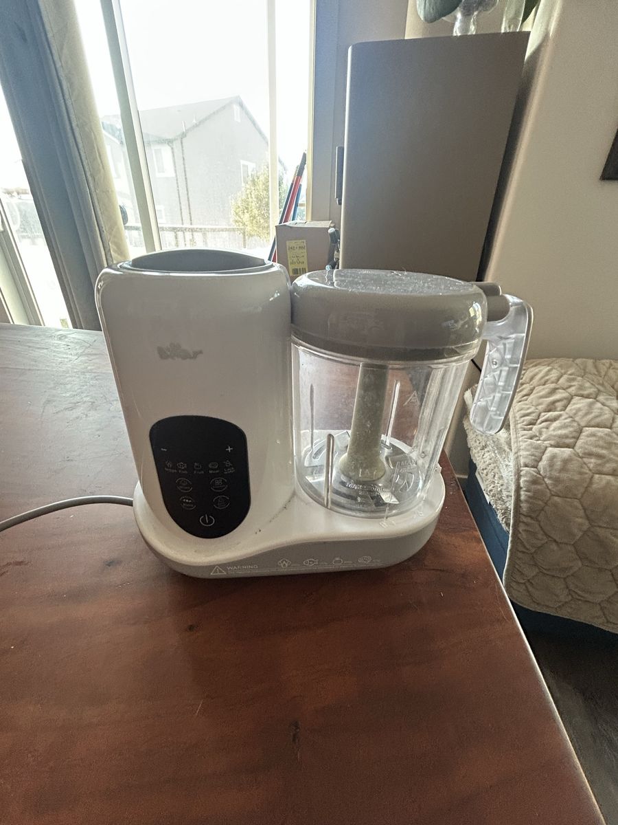 Bear Baby Food Maker Steamer and Blender - White/Gray