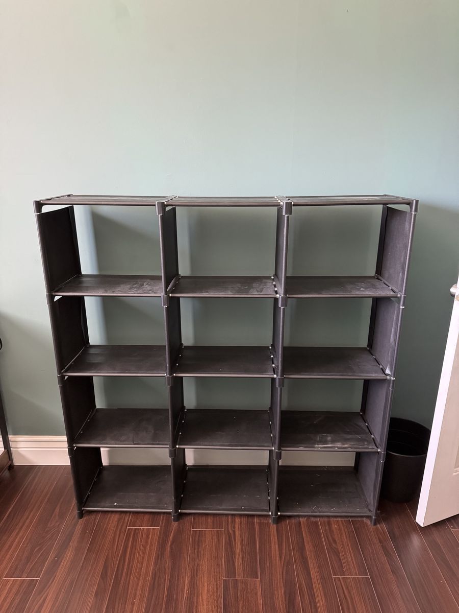 12 canvas storage shelving unit
