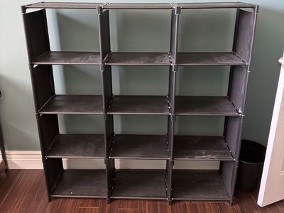 12 canvas storage shelving unit