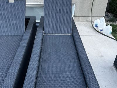 Black Rattan Wicker Outdoor Patio Chaise Lounge Chairs (Set)