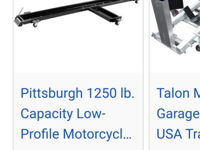 BRAND NEW USED ONCE
MOVING my loss your gain!
80Pittsburgh 1250 lb. Capacity Low-Profile Motorcycle Dolly Mover