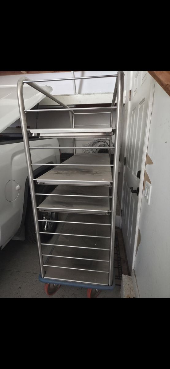 Hospital grade rolling shelf