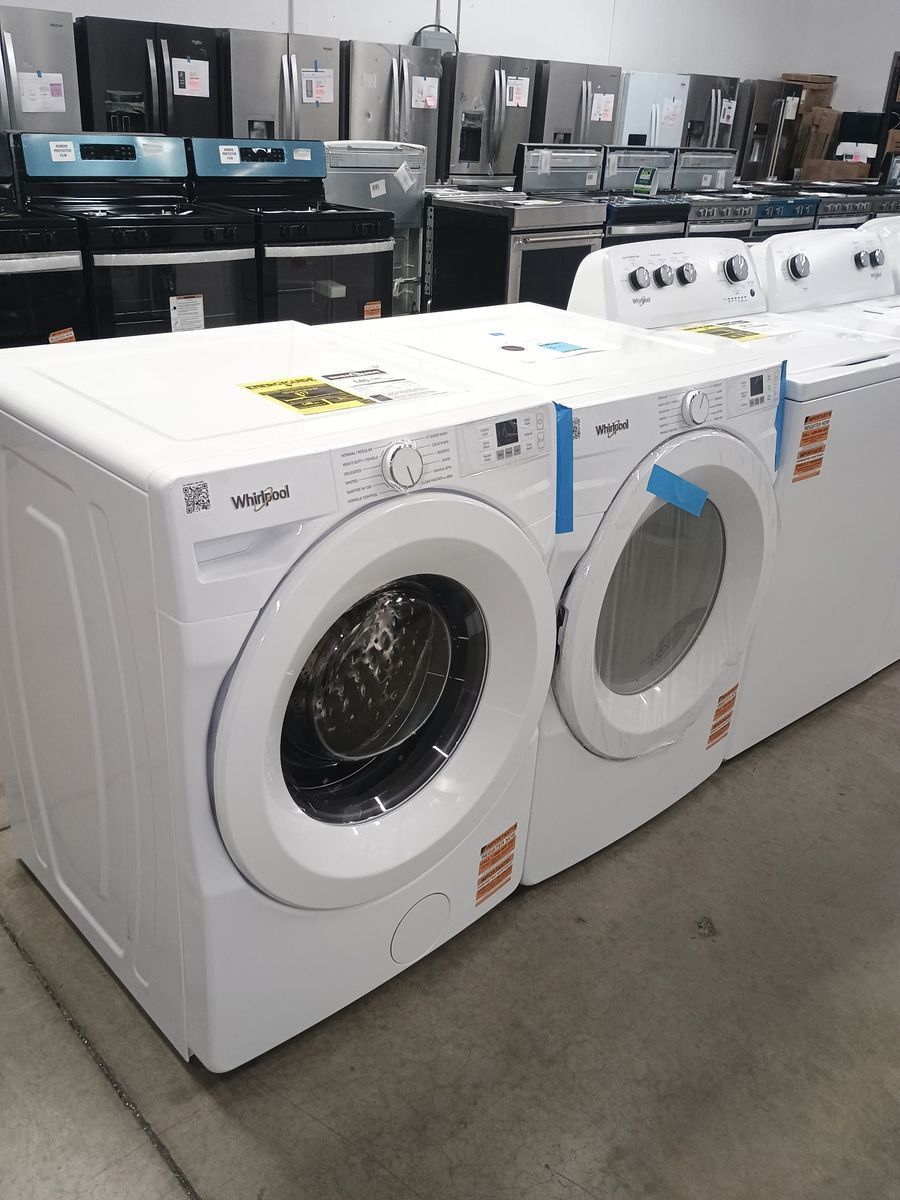 NEW WHIRLPOOL FRONT LOAD STACKABLE LAUNDRY SET