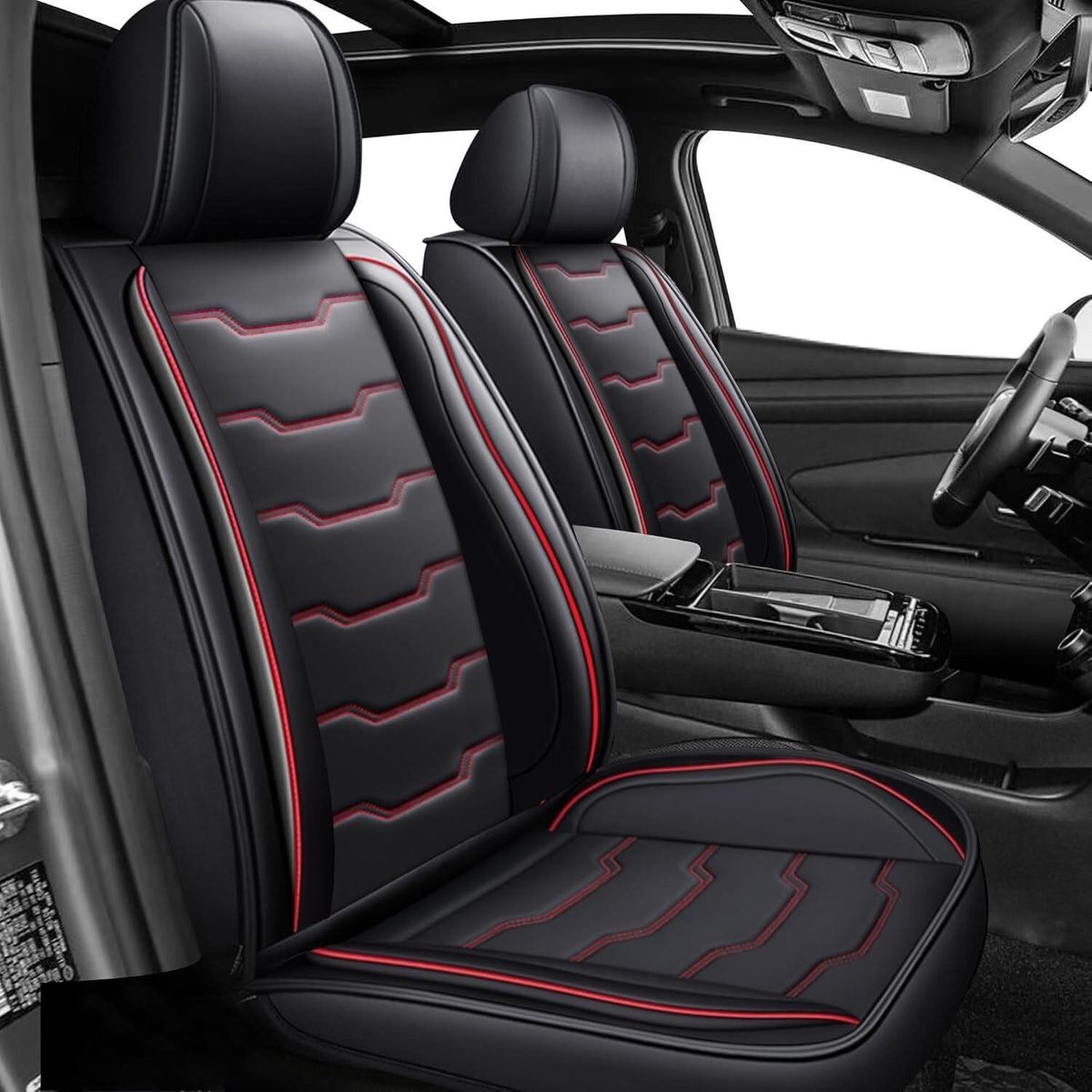 PREMIUM HYUNDAI TUCSON CAR SEAT COVERS FULL SET FITS 2010-2025 REDLINE-BRAND NEW!!!