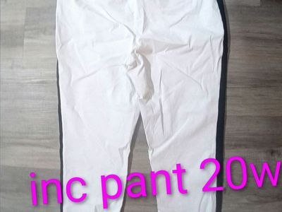 Inc white pant with black stripes 20W
