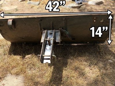 Heavy-Duty 42" Snow Plow/Garden Blade for ATV/UTV/Tractor - Manual Angle Adjustment