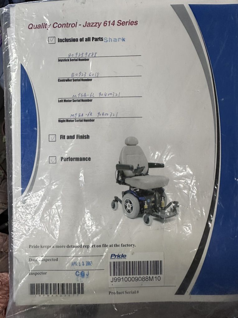 Pride Mobility Jazzy 614 Power Wheelchair