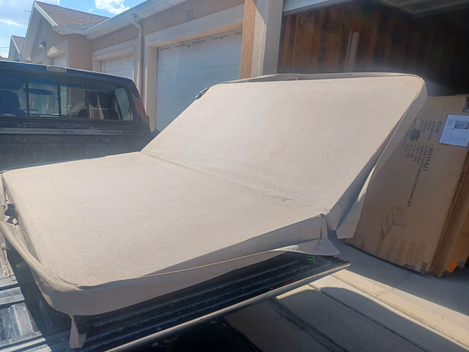 84" X 84" WATKINS HOT TUB SPA COVER -LIGHT GREY COLOR