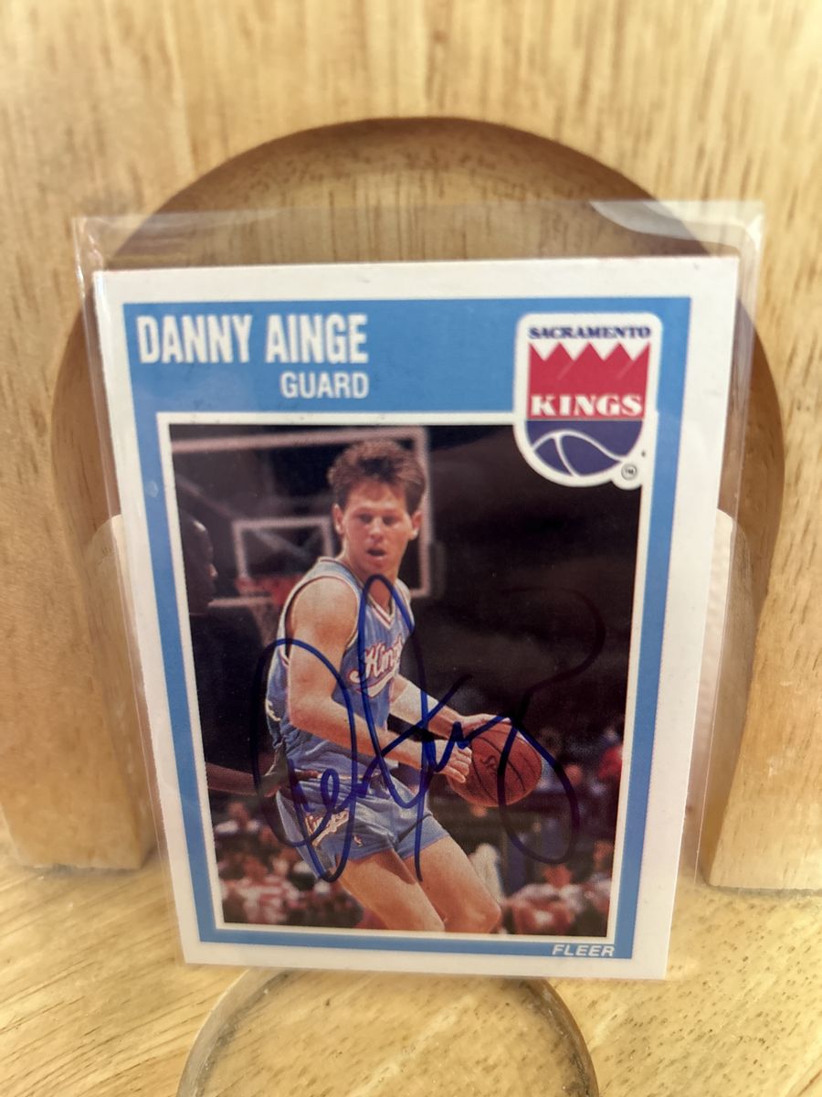 1989 Fleer Hand Signed Danny Ainge BYU Cougar Autograph Sacrament Kings NBA Basketball Superstar