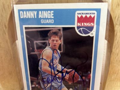 1989 Fleer Hand Signed Danny Ainge BYU Cougar Autograph Sacrament Kings NBA Basketball Superstar
