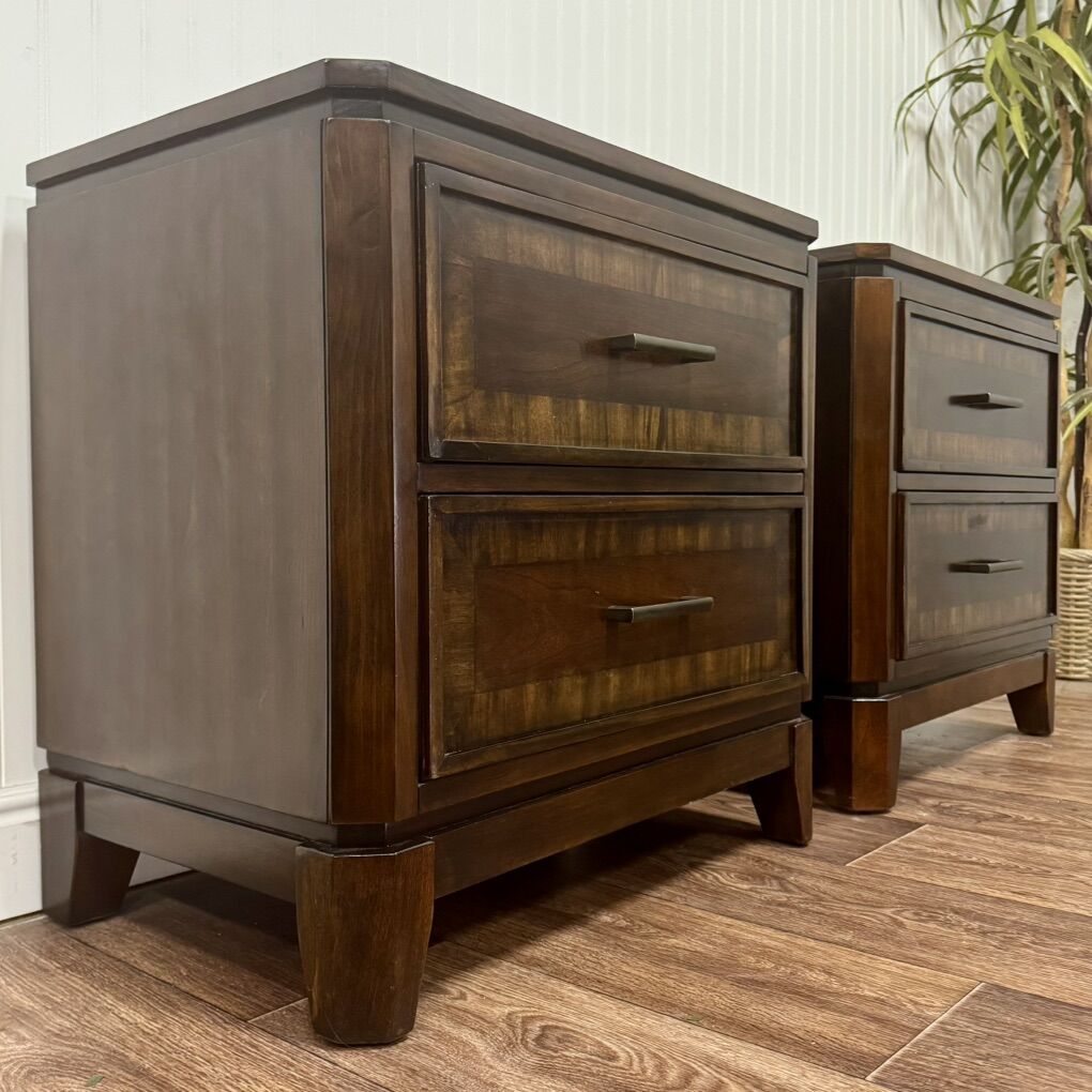 Matching Modern Nightstands Pair