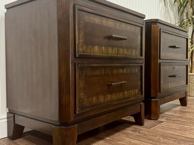 Matching Modern Nightstands Pair