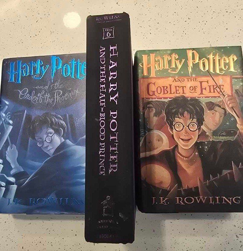 Harry Potter Hardcover Book Lot of 3 (4/5/6) - Goblet of Fire, Order of the Phoenix, Half-Blood Prince