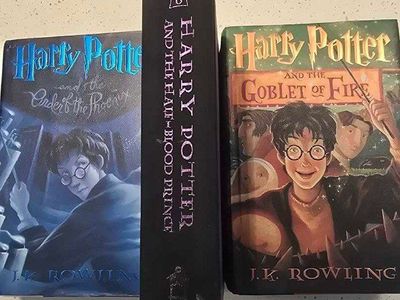 Harry Potter Hardcover Book Lot of 3 (4/5/6) - Goblet of Fire, Order of the Phoenix, Half-Blood Prince
