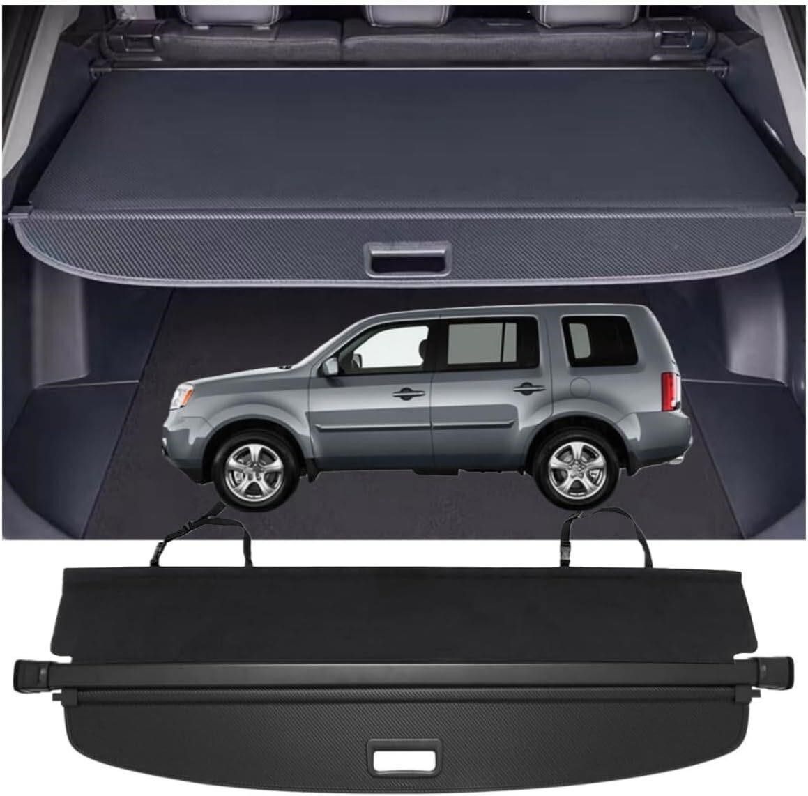Retractable Cargo Cover for Honda Pilot 2009-2015 (Power Tailgate Models)