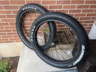 Kenda Juggernaut Fat Bike Tires and Wheels 26x4.0, Front and Back Disc Compatible
