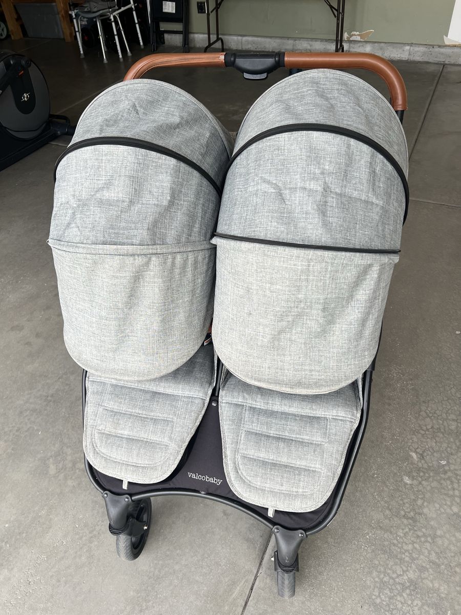 Valco Baby Snap Duo Trend Double Stroller Grey. Meets Disneyland Size Requirements!