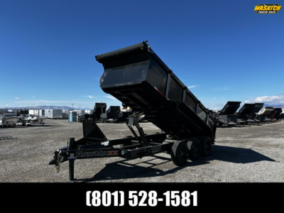 RawMaxx 7x16 LPX Low-Pro 13lb I-Beam Dump Trailer