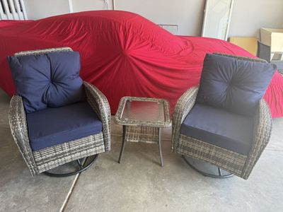 Swivel rocker and table