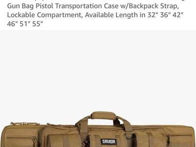 Savior Equipment American Classic Tactical Double Long Gun Bag Pistol Transportation Case, Coyote, 51"