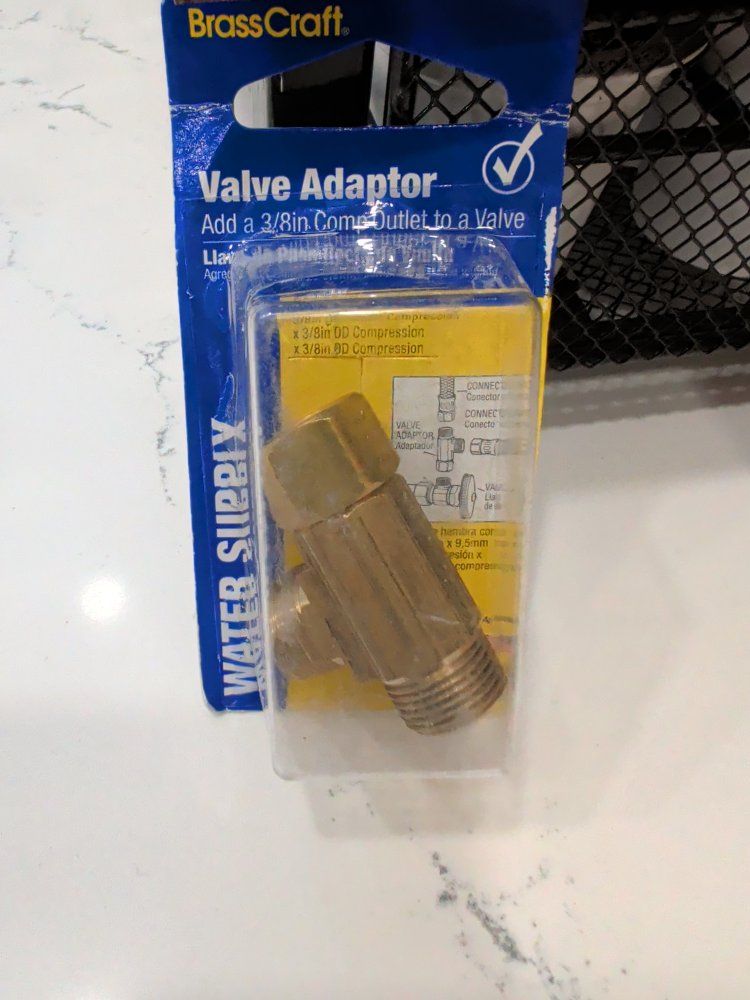 BrassCraft Valve Adaptor - Add 3/8in. Compression Outlet to a Valve, New in Pack
