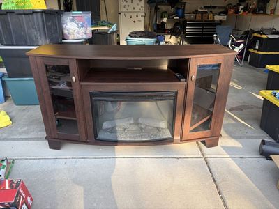 Electric Fireplace - Media Console Storage