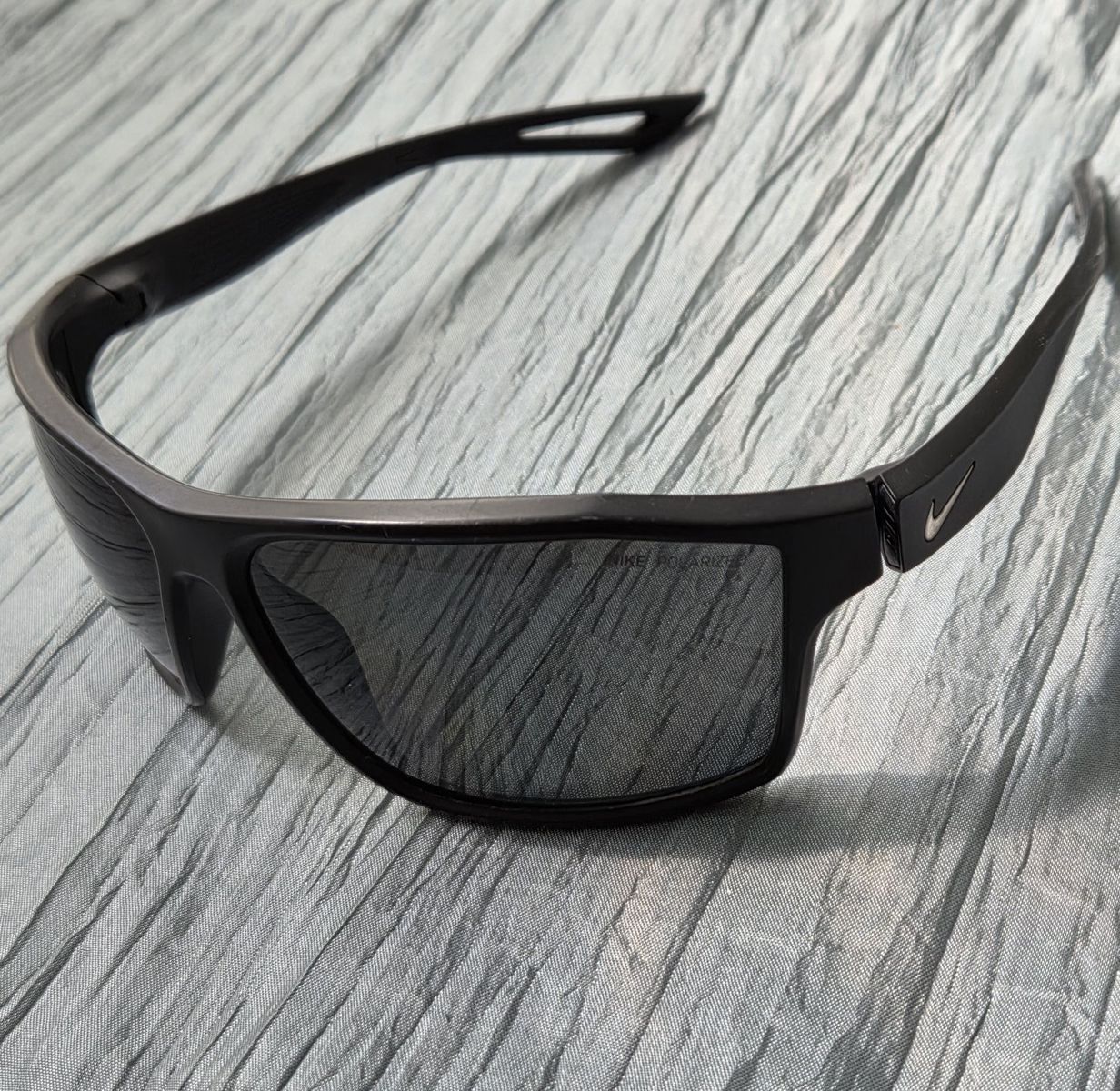 Men's Nike Legend Polarized sunglasses matte black plastic frame gray lenses