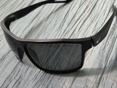 Men's Nike Legend Polarized sunglasses matte black plastic frame gray lenses