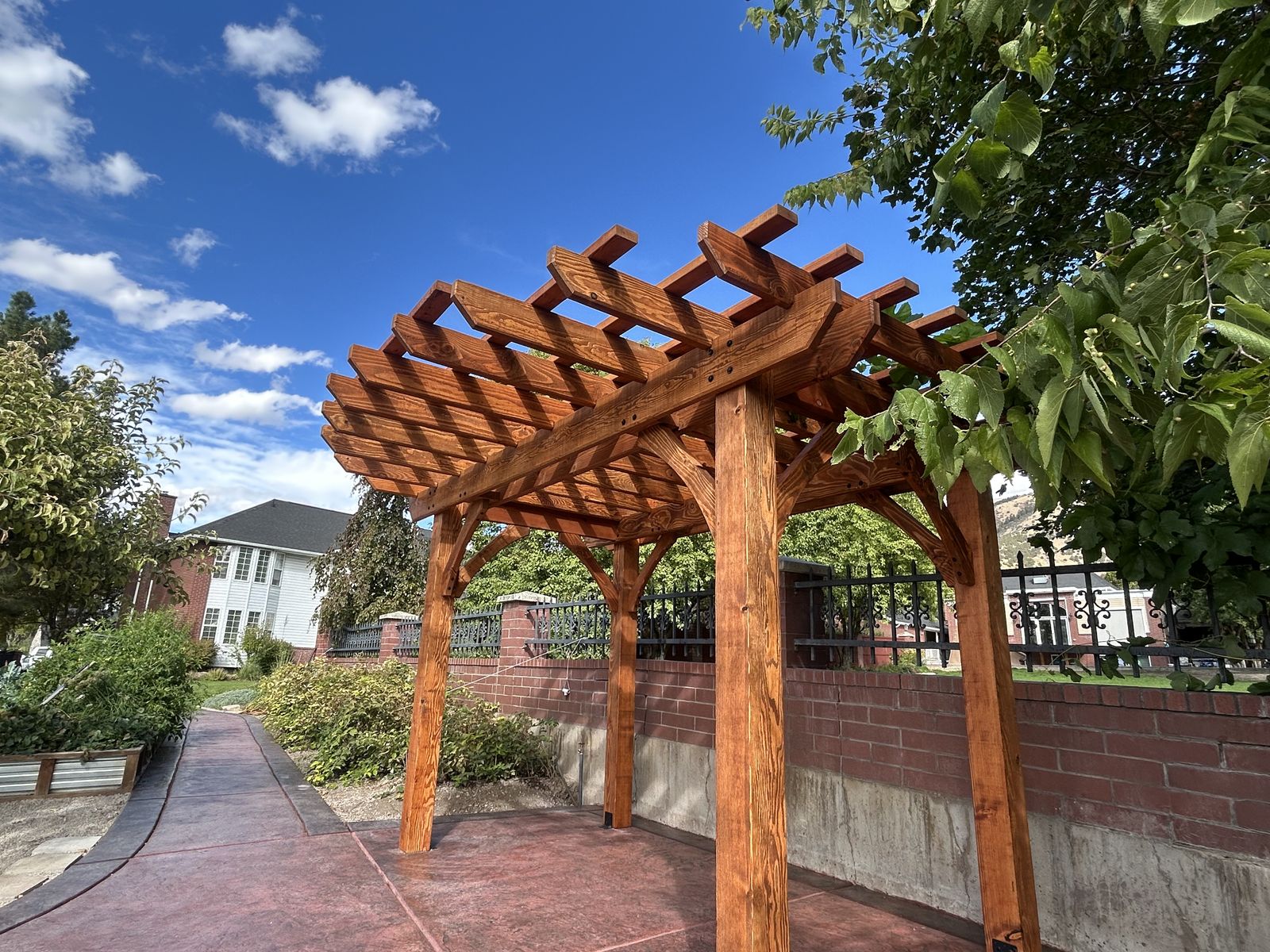 Pergola - Custom Heavy Timber Pergola Installed