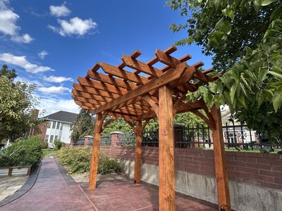Pergola - Custom Heavy Timber Pergola Installed