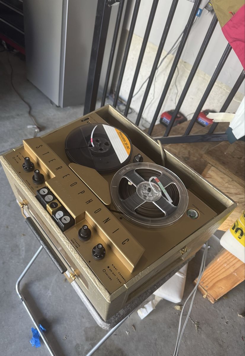 Audiomatic Stereophonic Reel-to-Reel Tape Player Recorder in Gold