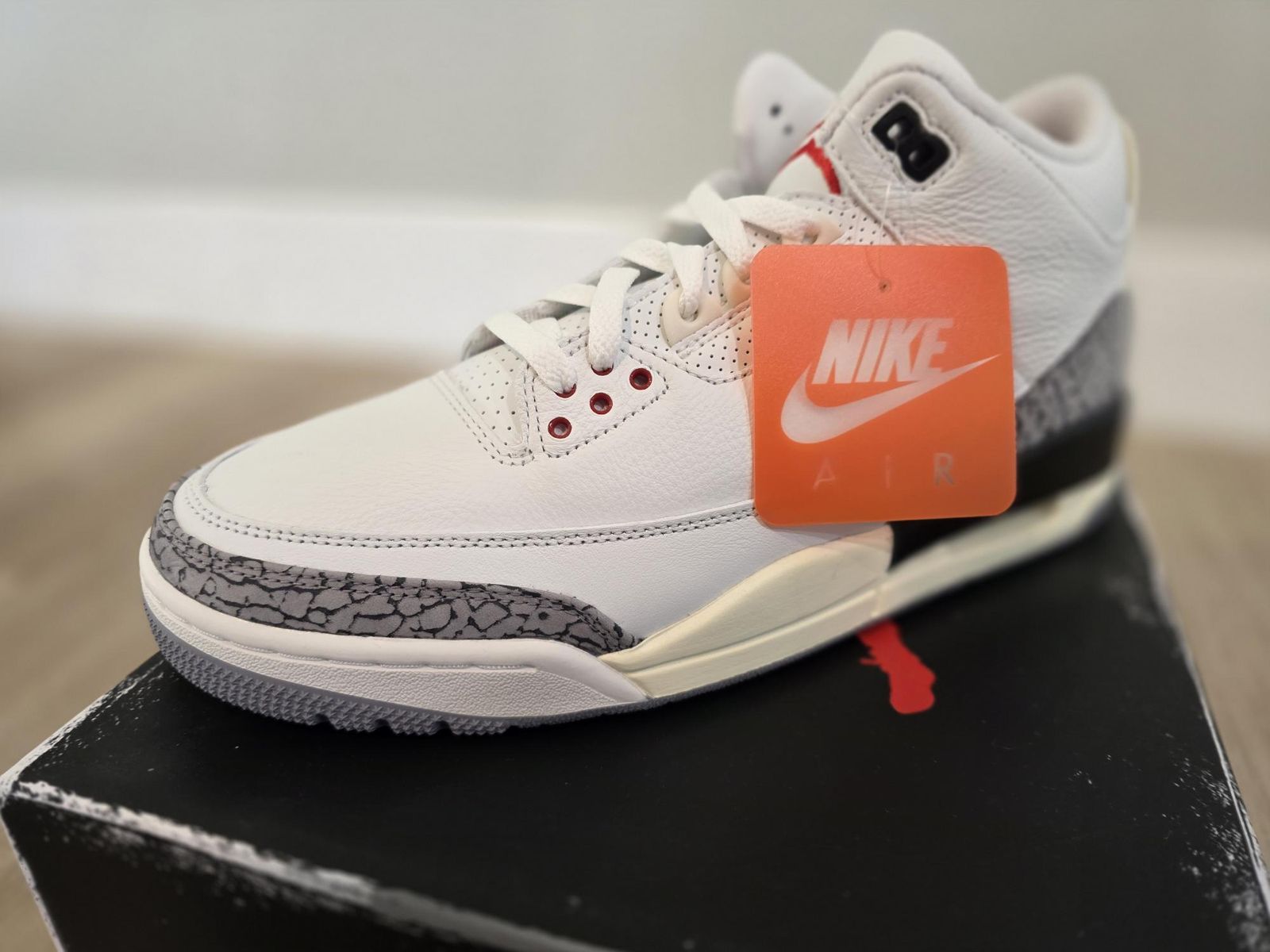 DEAD STOCK with receipt! Air Jordan 3 Retro Summit White/Fire Red-Black Size 10.5 Brand New $295