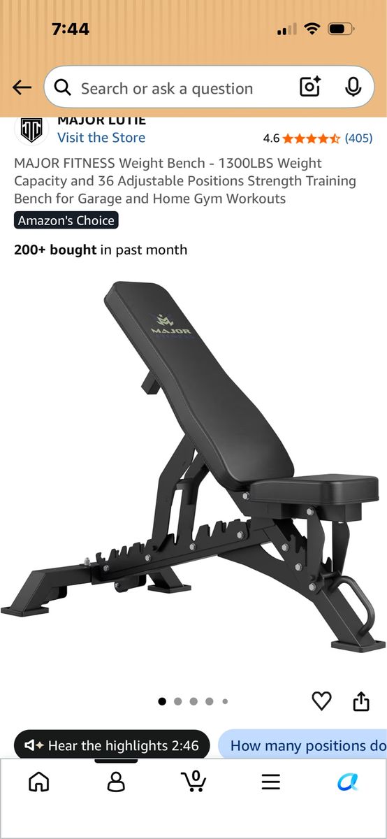 Weight bench