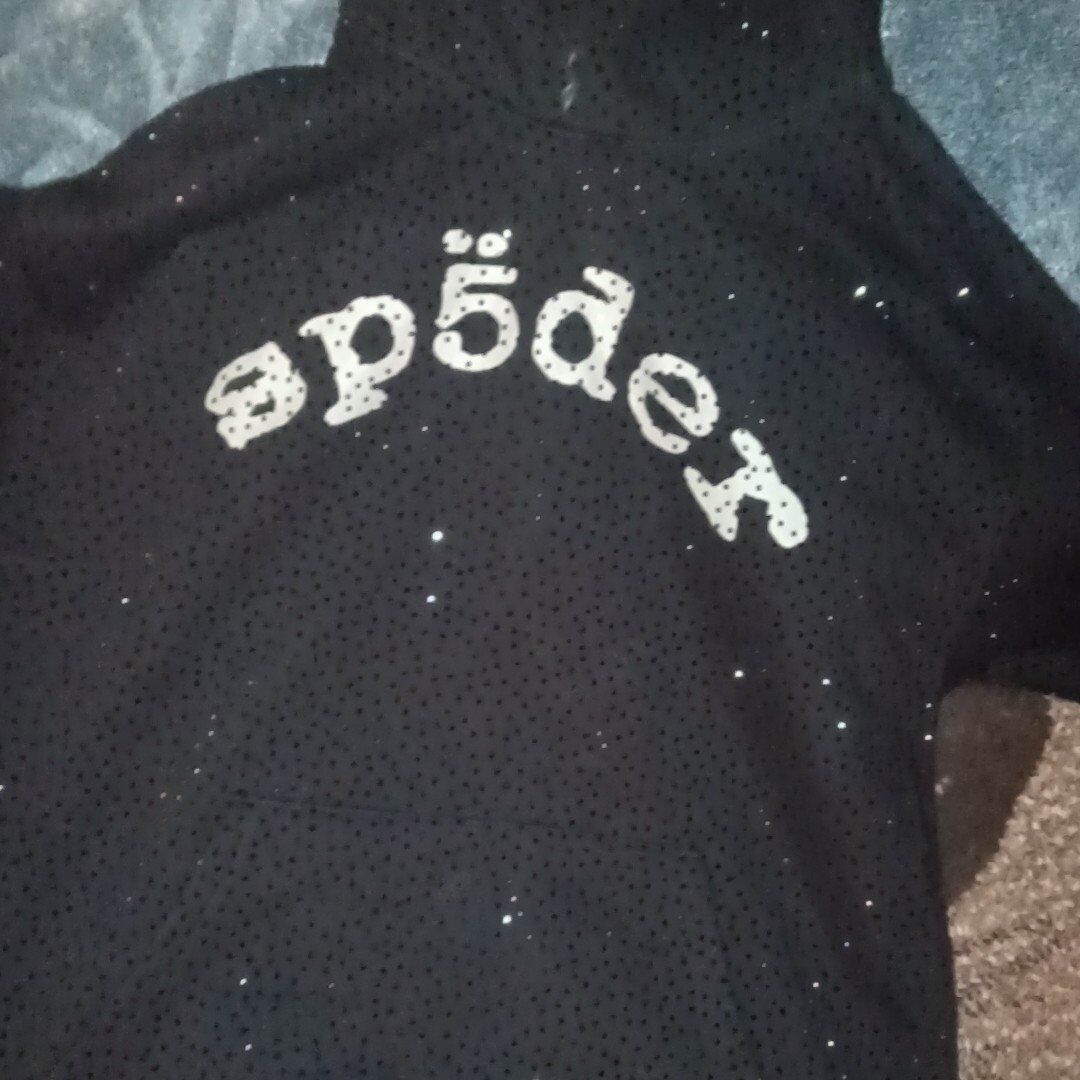 spider hoodie black