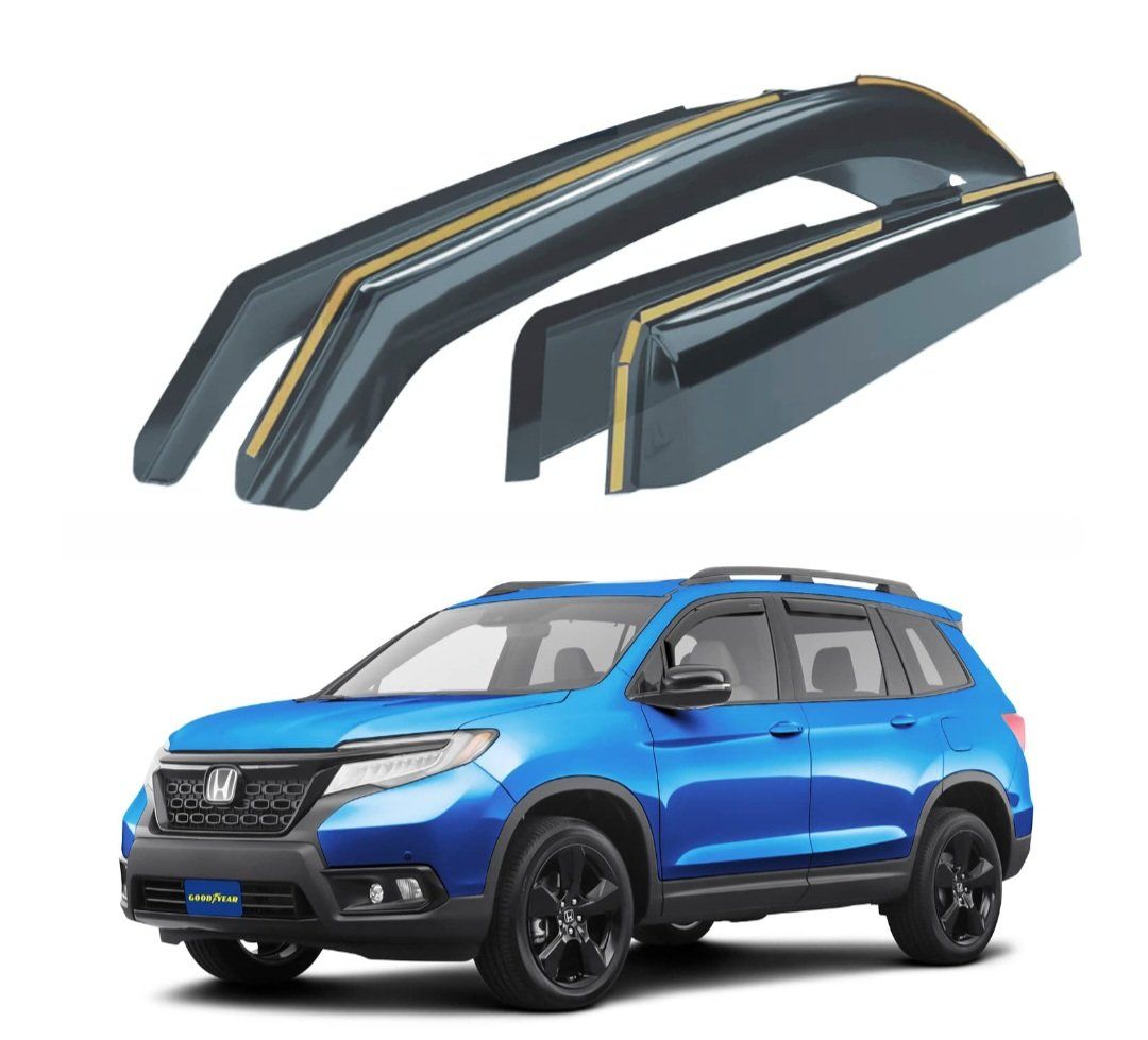 New Goodyear in-Channel Window Deflectors for Honda Passport 2019-2023, Rain Guards, Window Visors, Vent Deflector