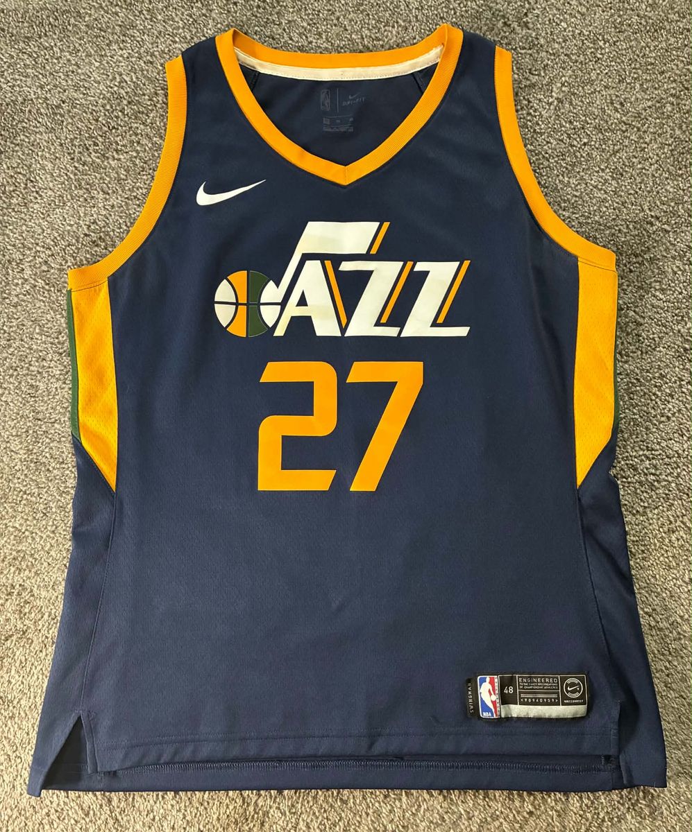 Nike Utah Jazz Rudy Gobert #27 Navy Blue Basketball Jersey - Men's XL