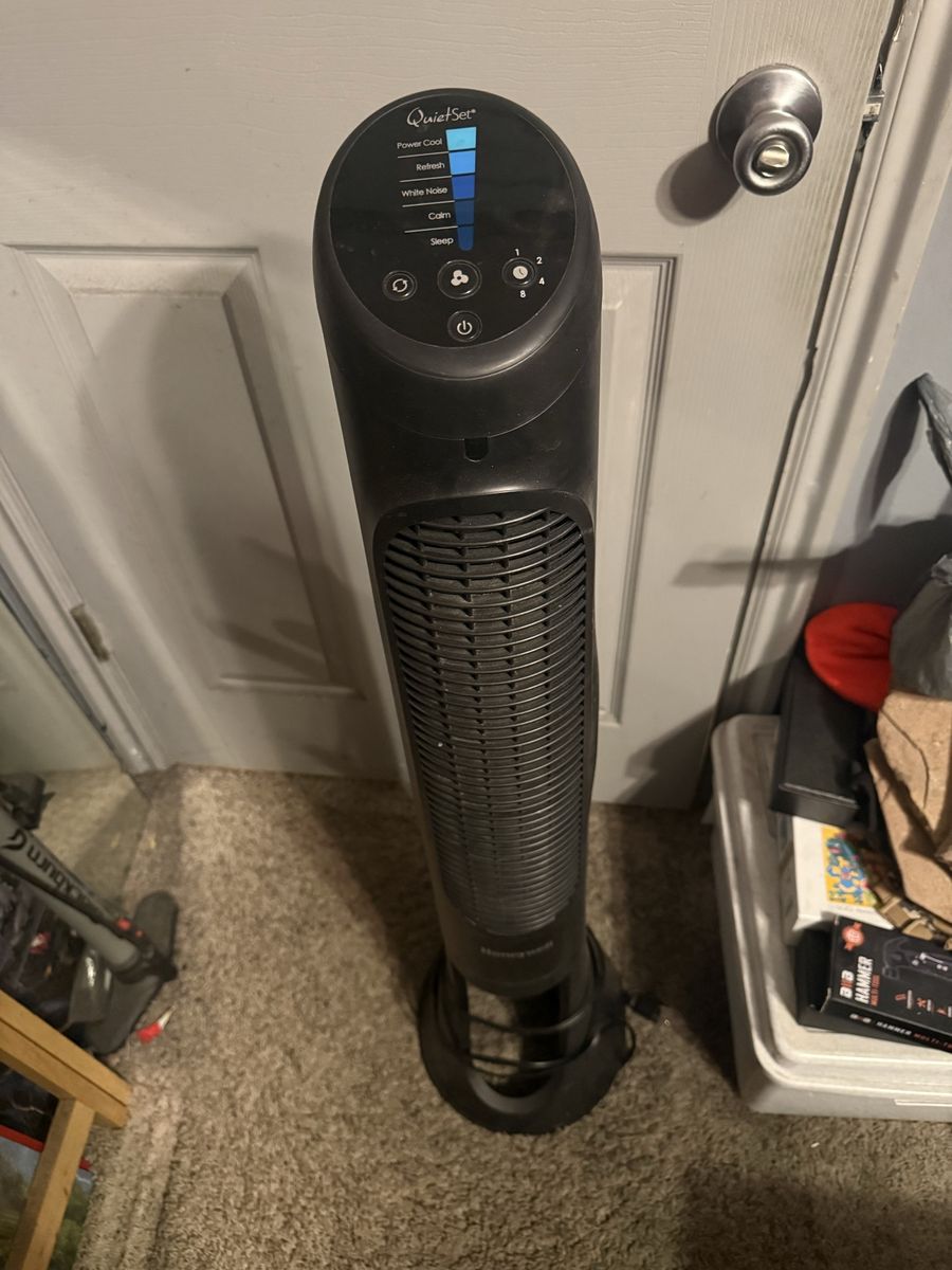 Honeywell QuietSet Whole Room Tower Fan - Black, 5 Speeds, Oscillation, Timer