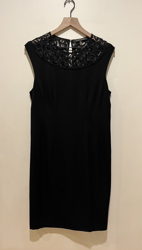 Cynthia Steffe Black Lace Top Sleeveless Dress 10