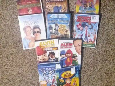 Kids & Family DVD Bundle: Alvin, Robots, Princess Diaries, Night at the Museum & More