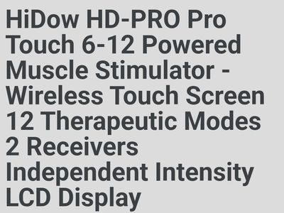 HiDow HD-PRO Touch 6-12 Powered Muscle Stimulator - Wireless Touch Screen