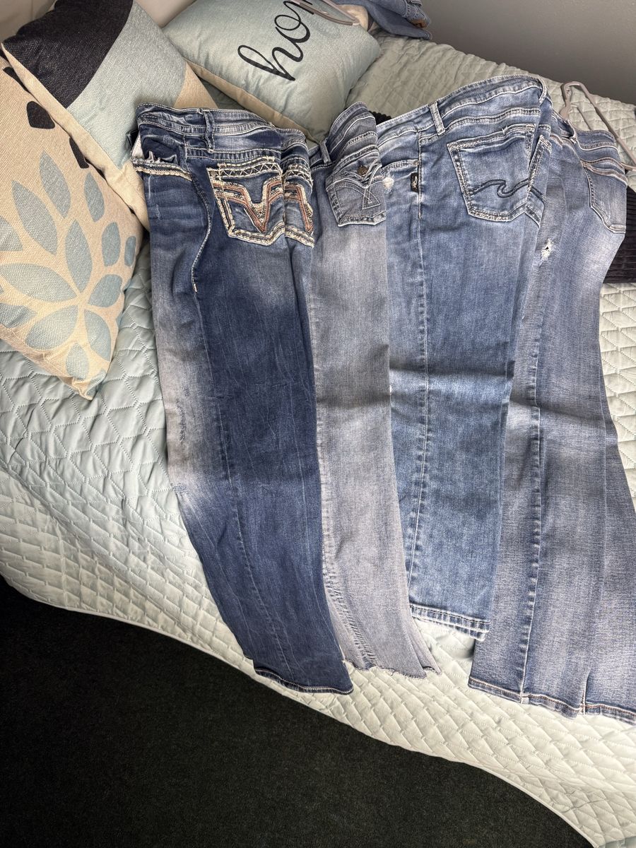 Straight Leg And Ankle Jeans, silvers And vigoss