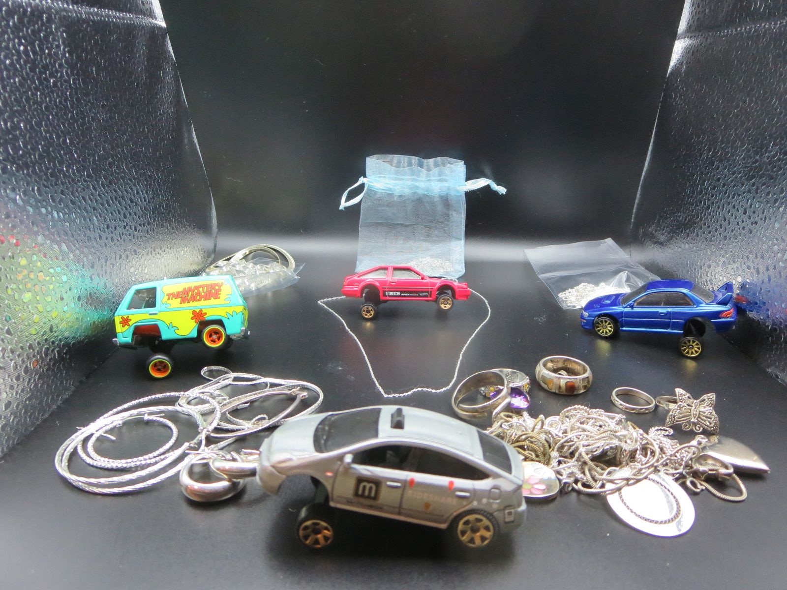 4.8 ounces sterling silver rings necklaces