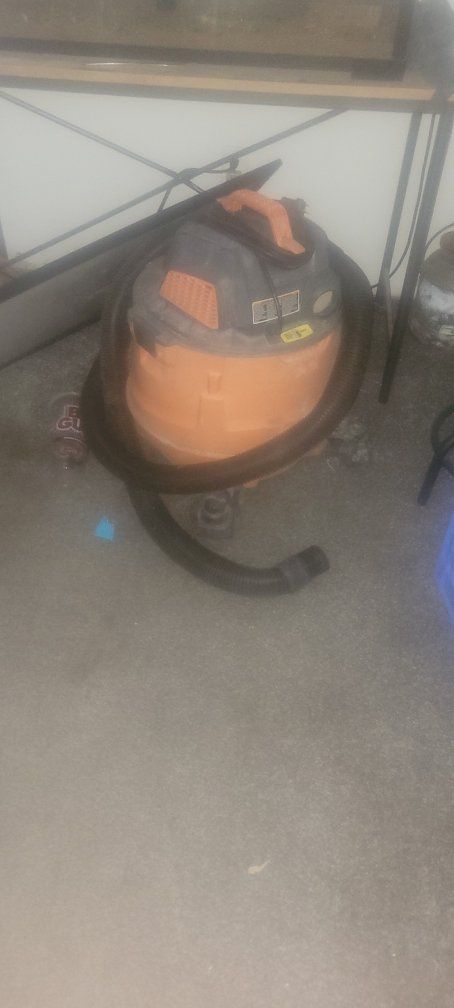 Rigid Shop Vac Wet Dry Vacuum Cleaner Orange Black Used
