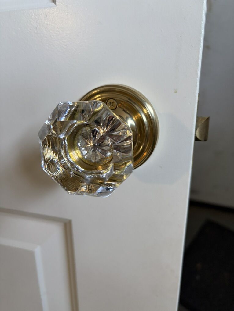 7 Solid Wood Doors w/ Emtek Crystal Knobs